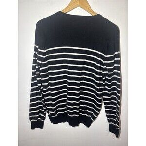 Medium Polo Ralph Lauren Mens Sweater Long 100% Prima Cotton Striped Navy Preppy